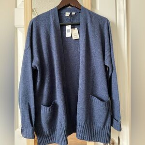 NWT Gap wool/cashmere blue cardigan
